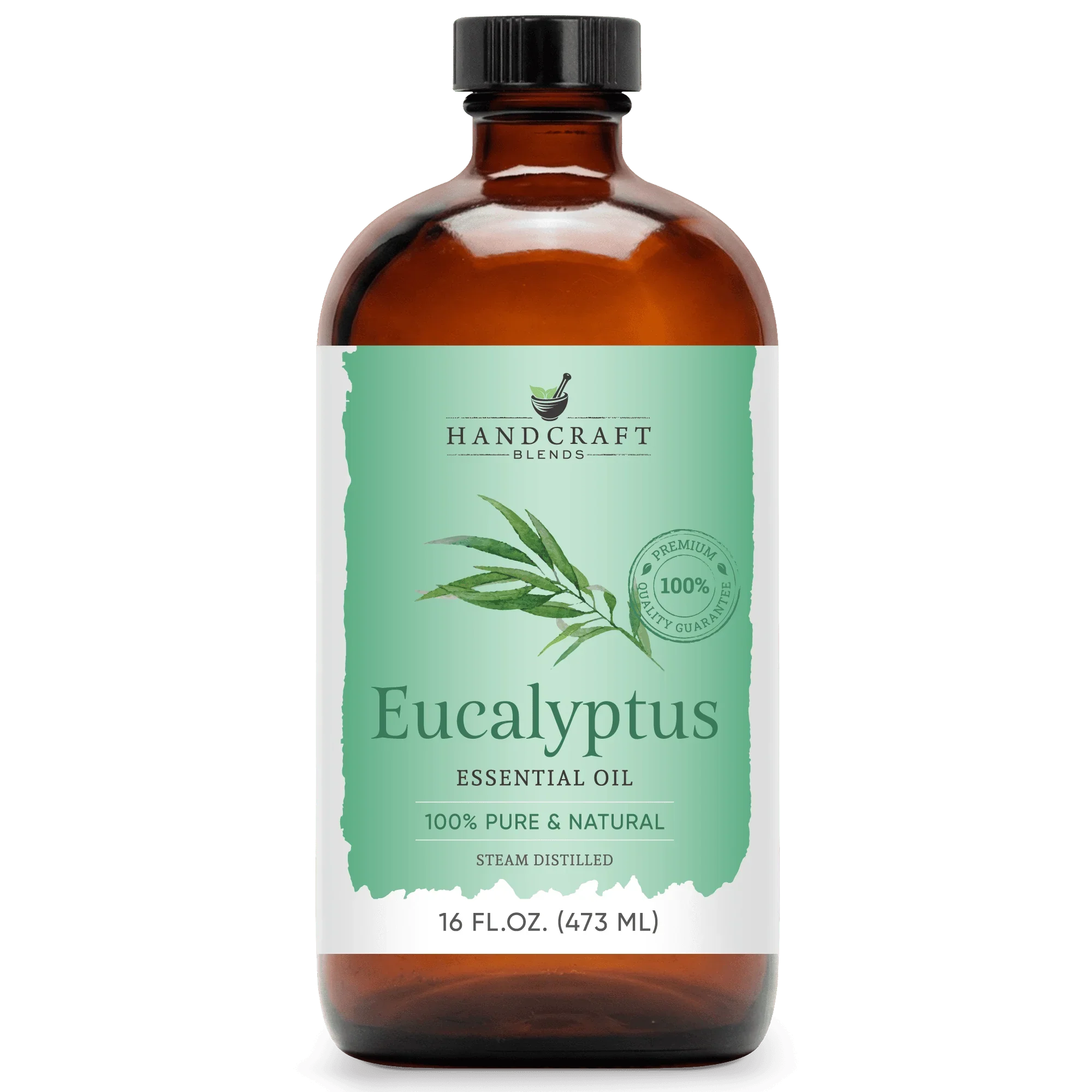 Eucalyptus Essential Oil in Glass Bottle