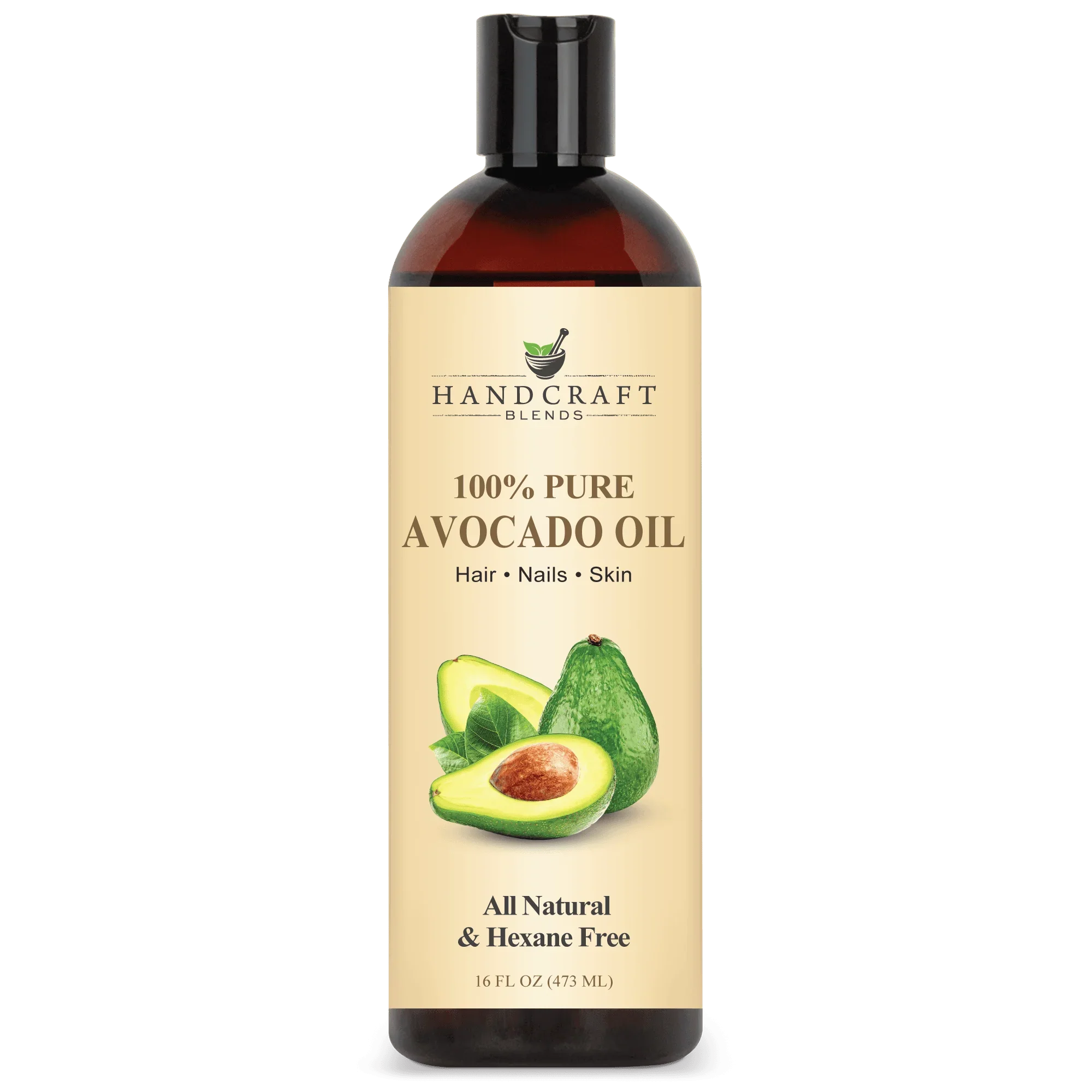 Handcraft Blends 100% pure avocado oil bottle for hair, nails, skin; all natural, hexane free