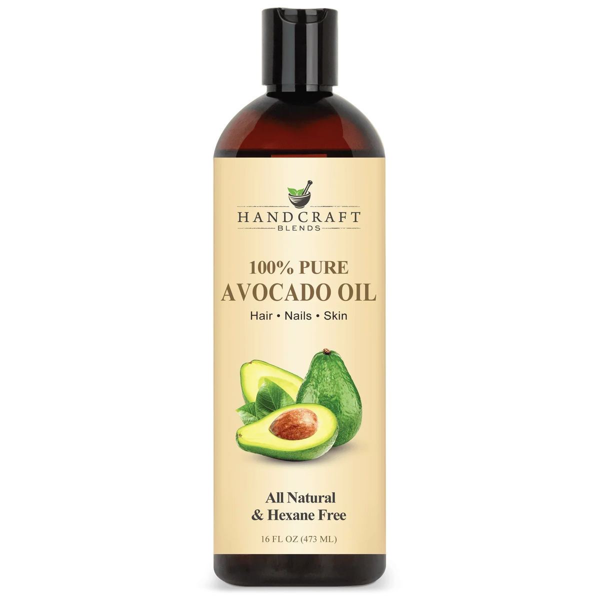 Handcraft Blends 100% pure avocado oil bottle for hair, nails, skin; all natural, hexane free