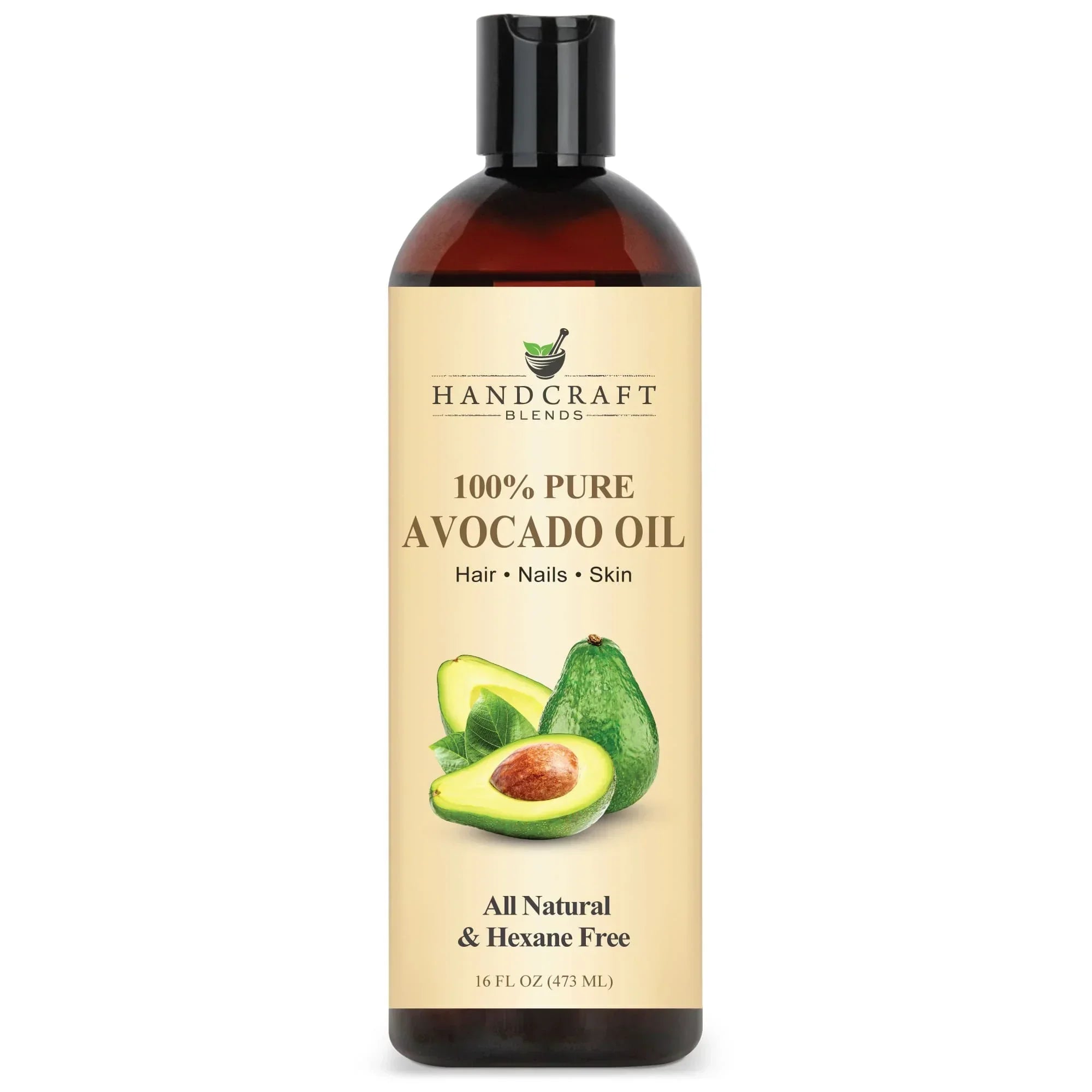 Handcraft Blends 100% pure avocado oil bottle for hair, nails, and skin, 16oz