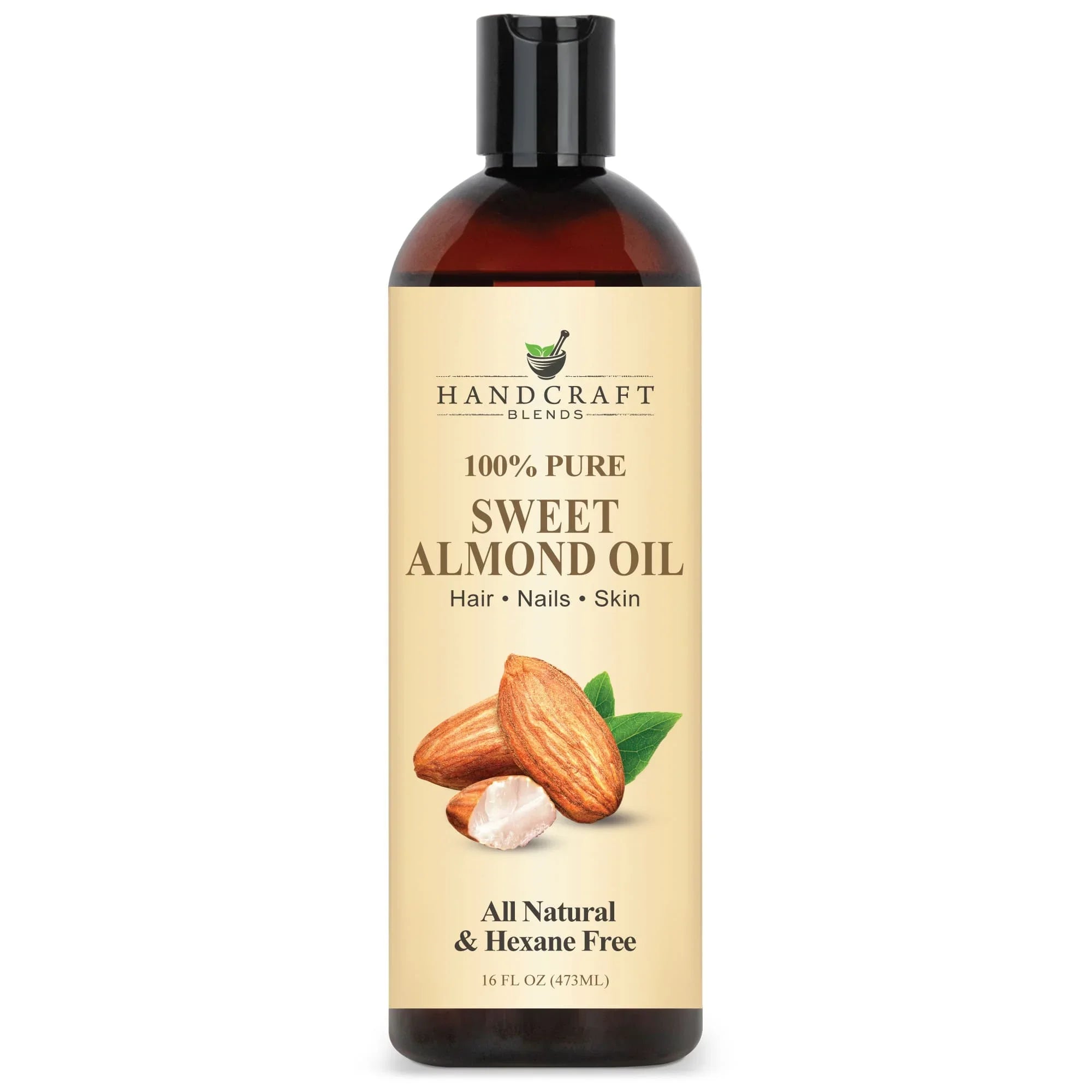 Handcraft Blends 100% pure sweet almond oil bottle for hair, nails, and skin