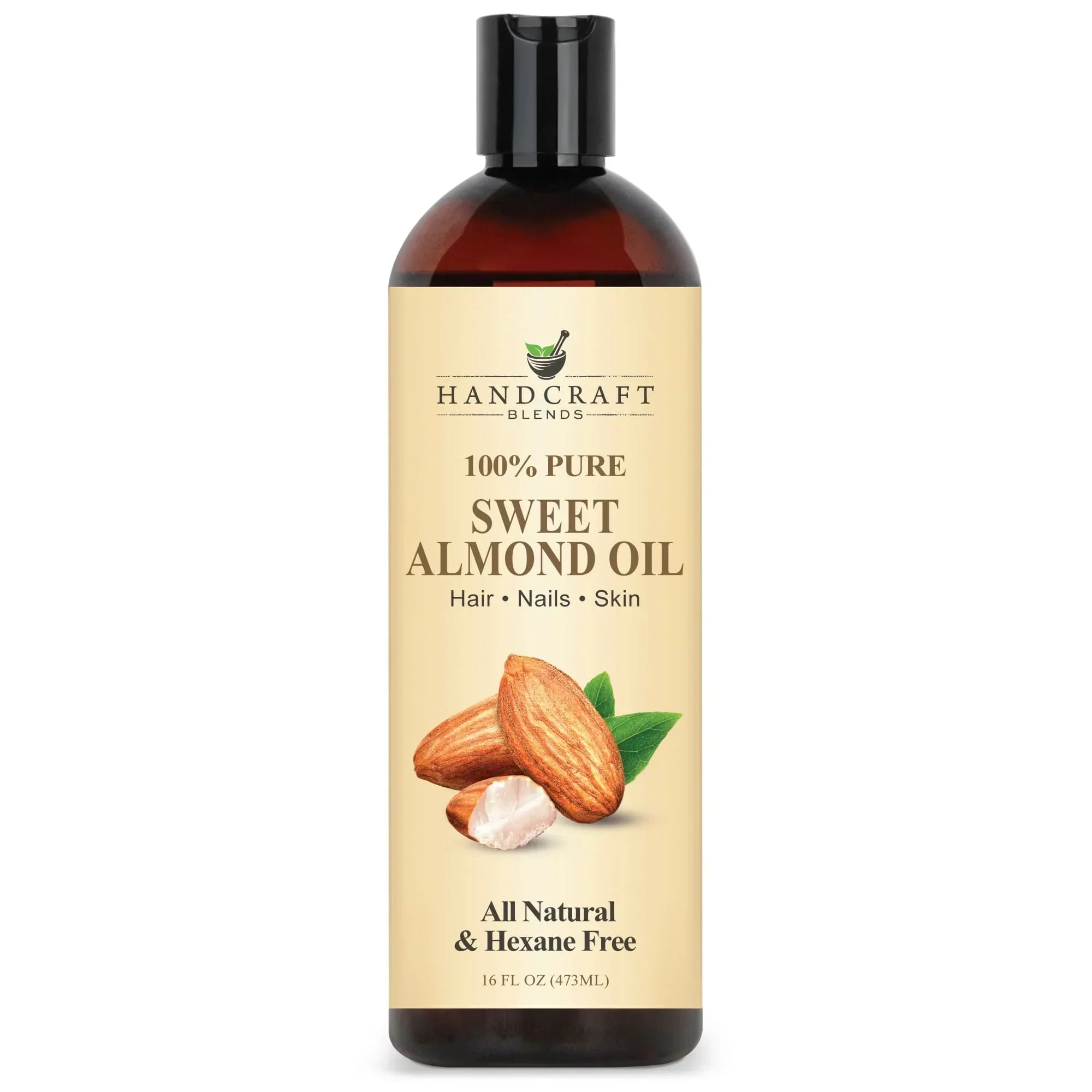 Handcraft Blends 100% pure sweet almond oil bottle for hair, nails, and skin