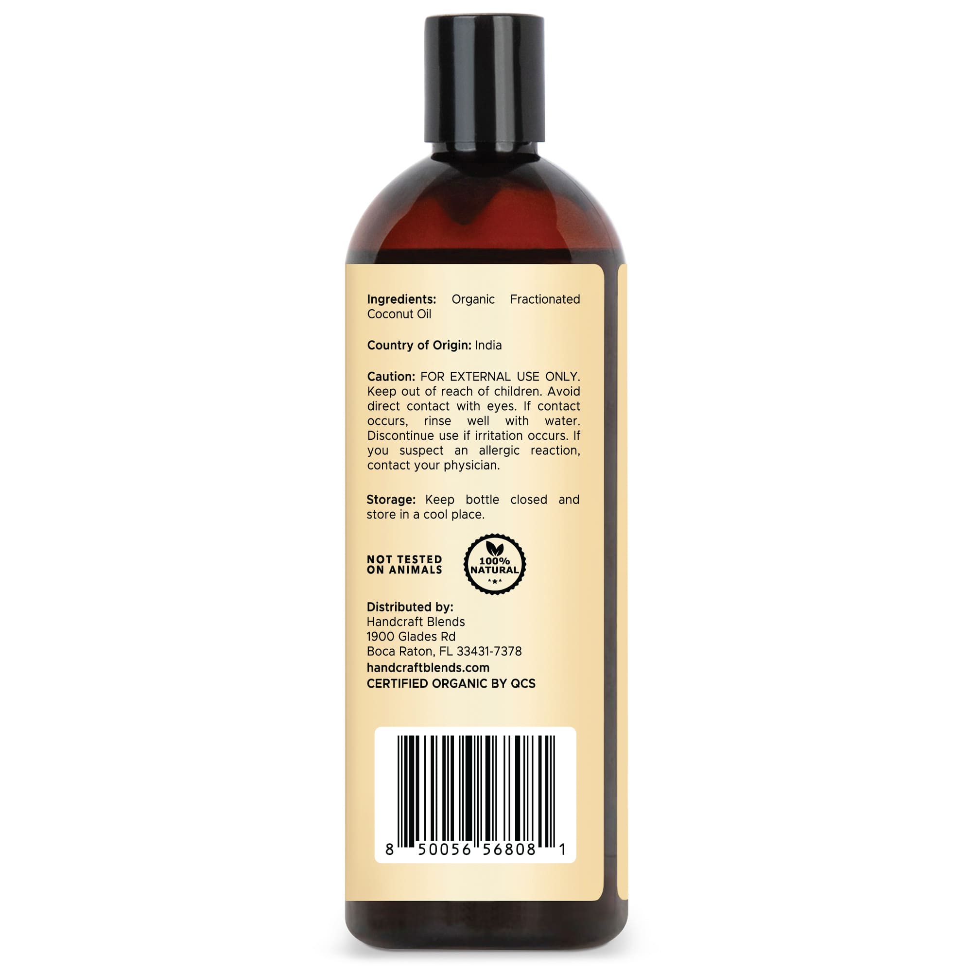 Organic Fractionated Coconut Carrier Oil