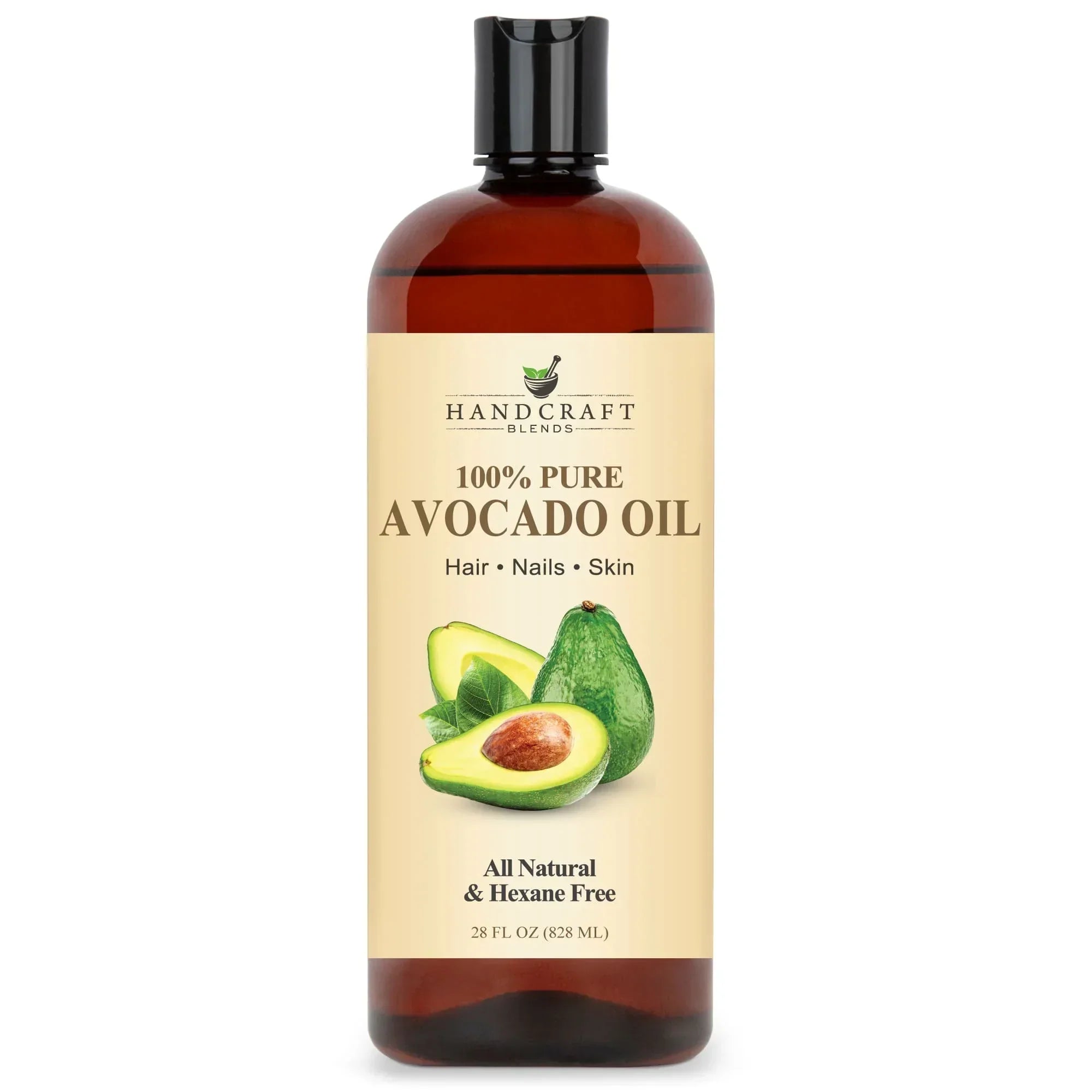 Handcraft Blends 100% pure avocado oil bottle for hair, nails, and skin, 28oz size