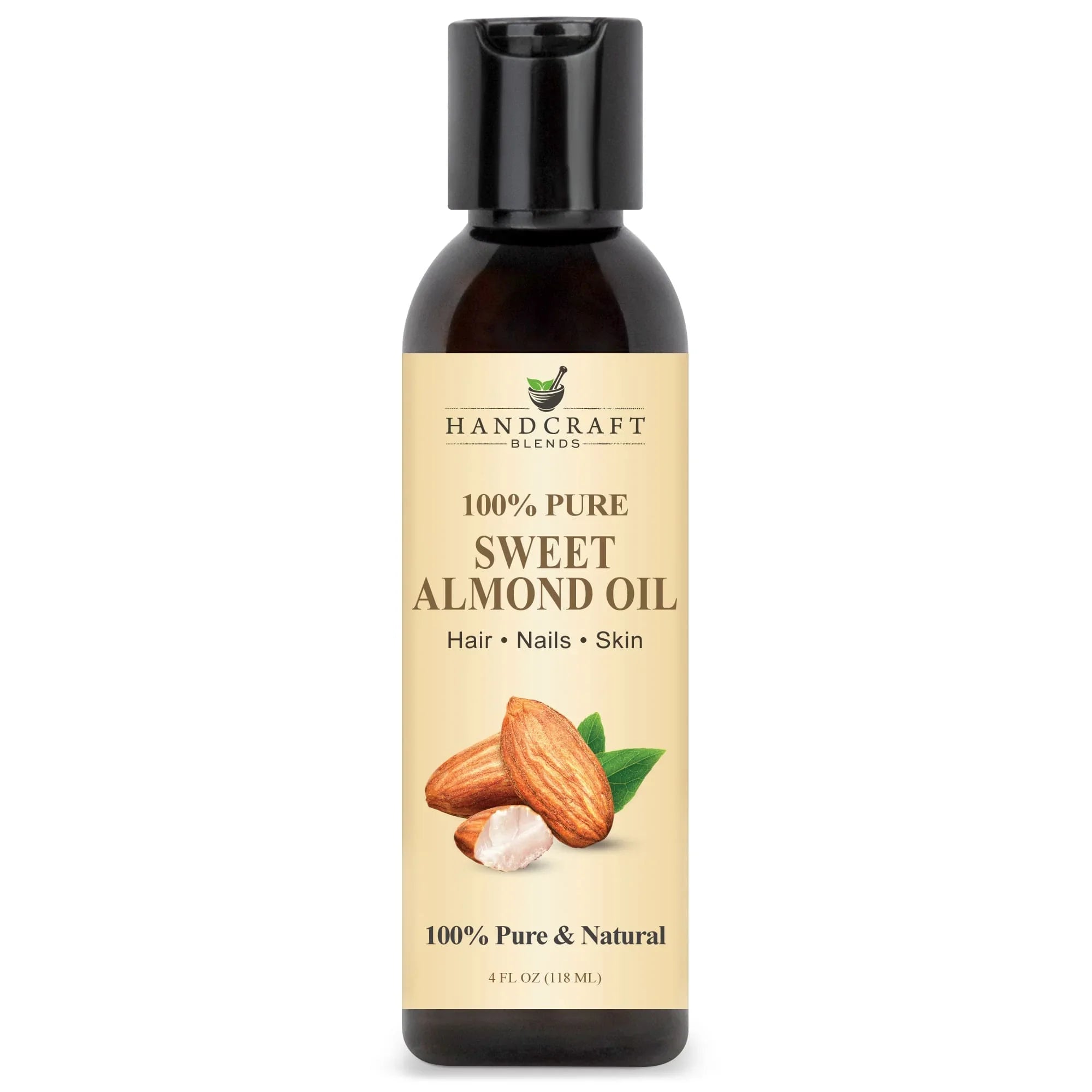 Handcraft Blends 100% pure sweet almond oil bottle for hair, nails, and skin care