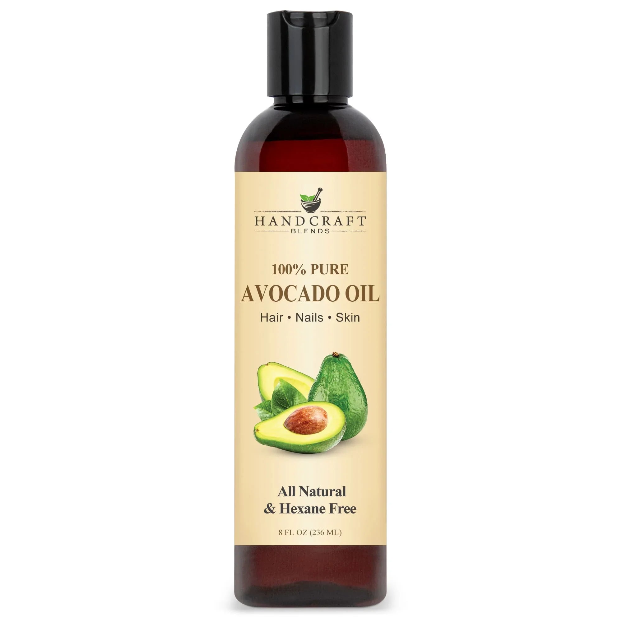 Handcraft Blends 100% pure avocado oil bottle for hair, nails, and skin, 8oz