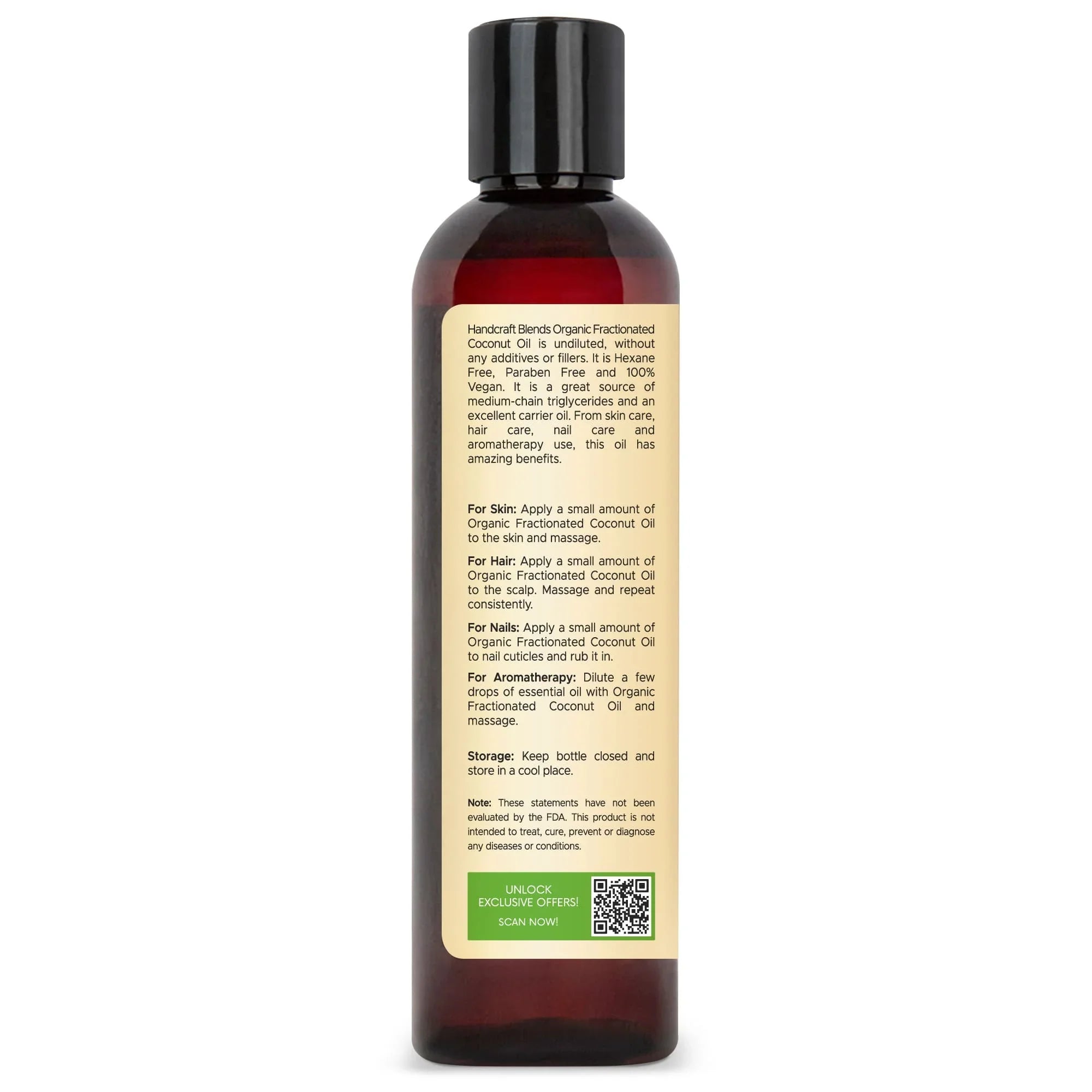 Organic Fractionated Coconut Carrier Oil