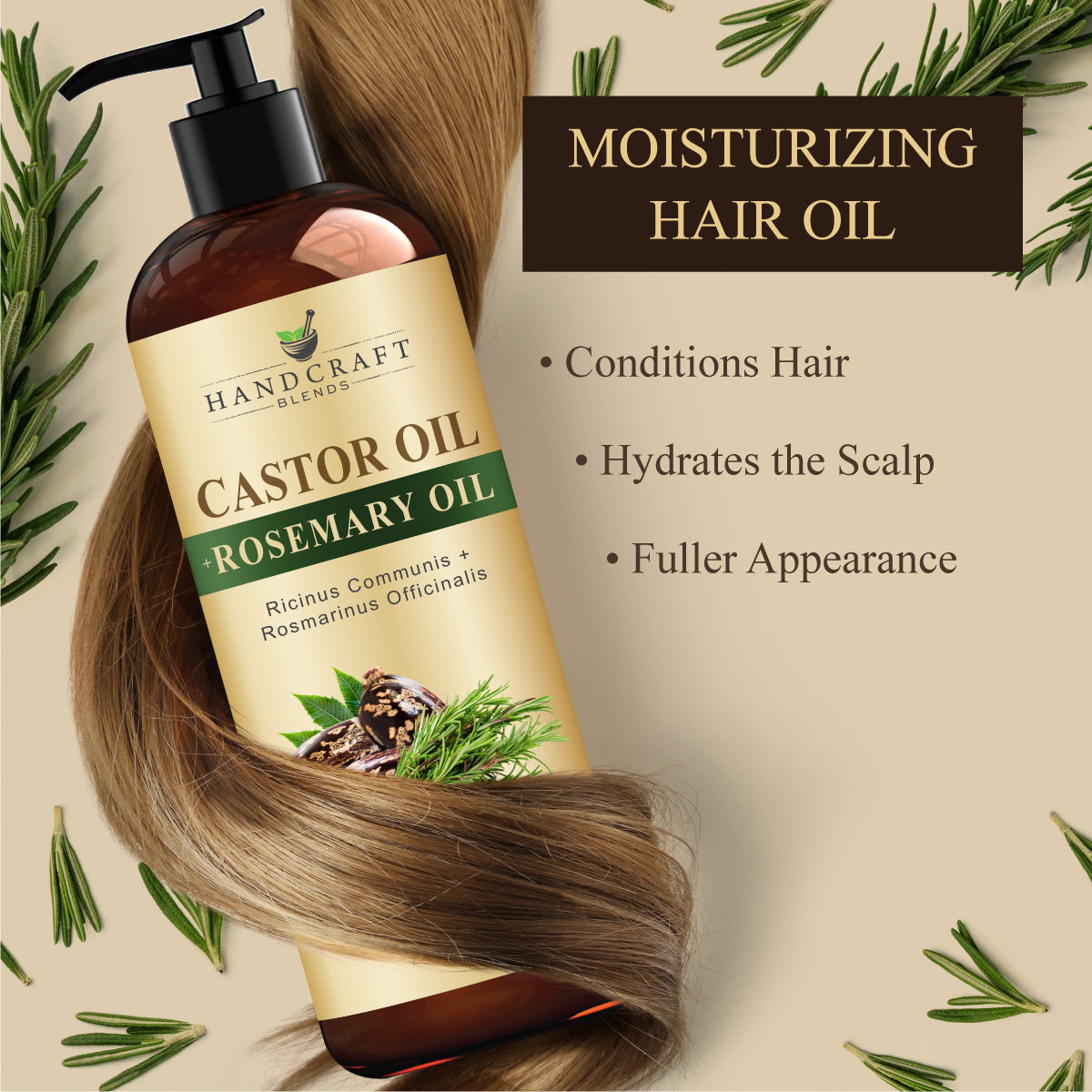 Castor Carrier Oil infused with Rosemary