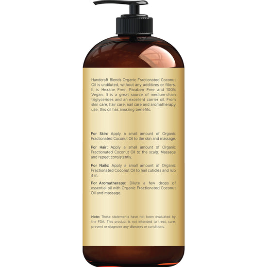 Handcraft Organic Fractionated Coconut Oil - 100% Pure and Natural