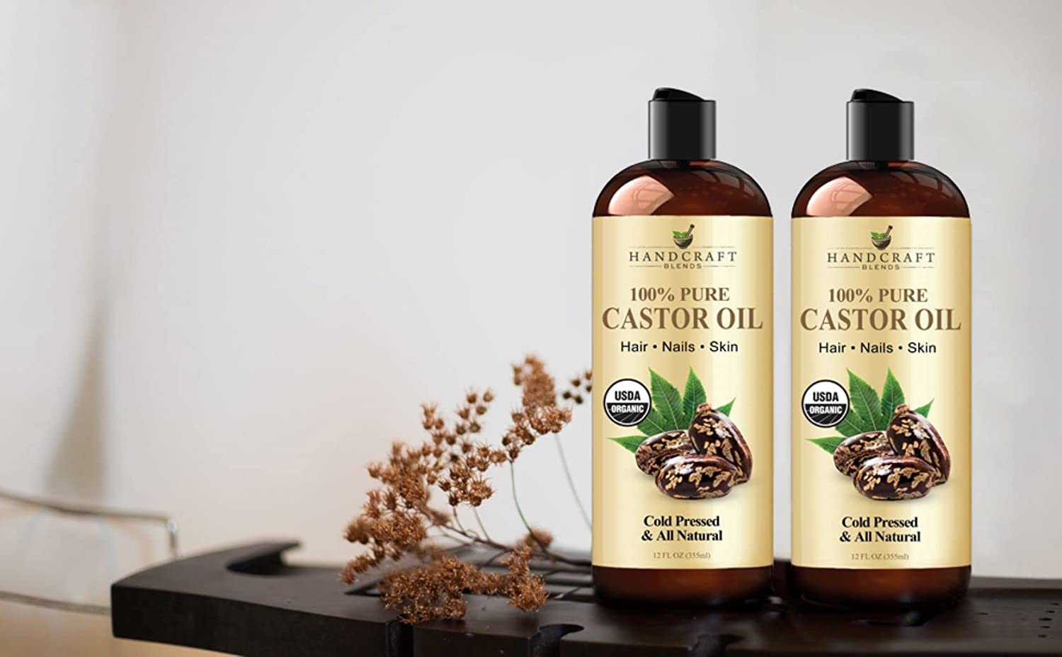 2 bottles of castor oil