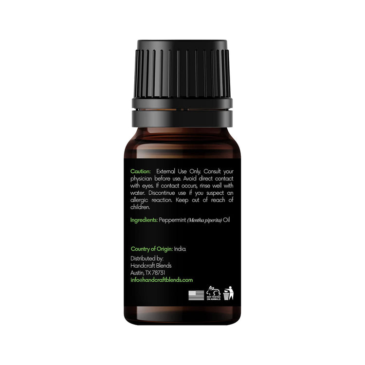 peppermint essential oil back with caution and ingredients