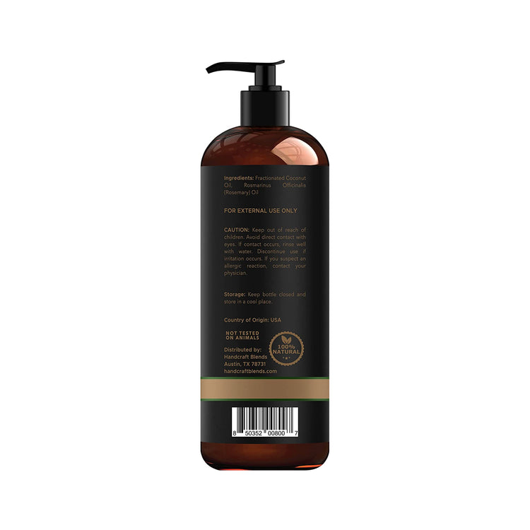 fractionated coconut oil back of the bottle