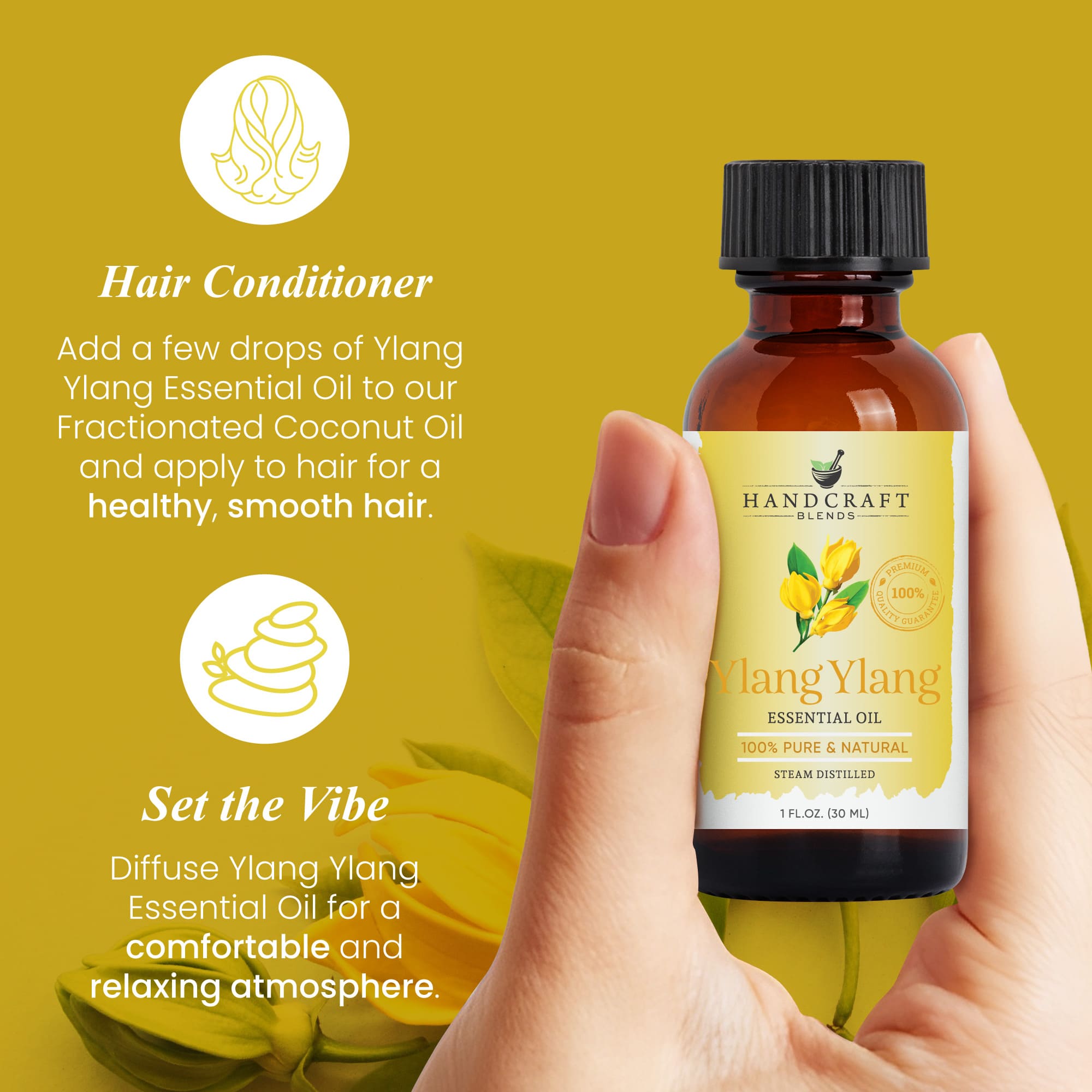 Ylang ylang essential oil tropical floral