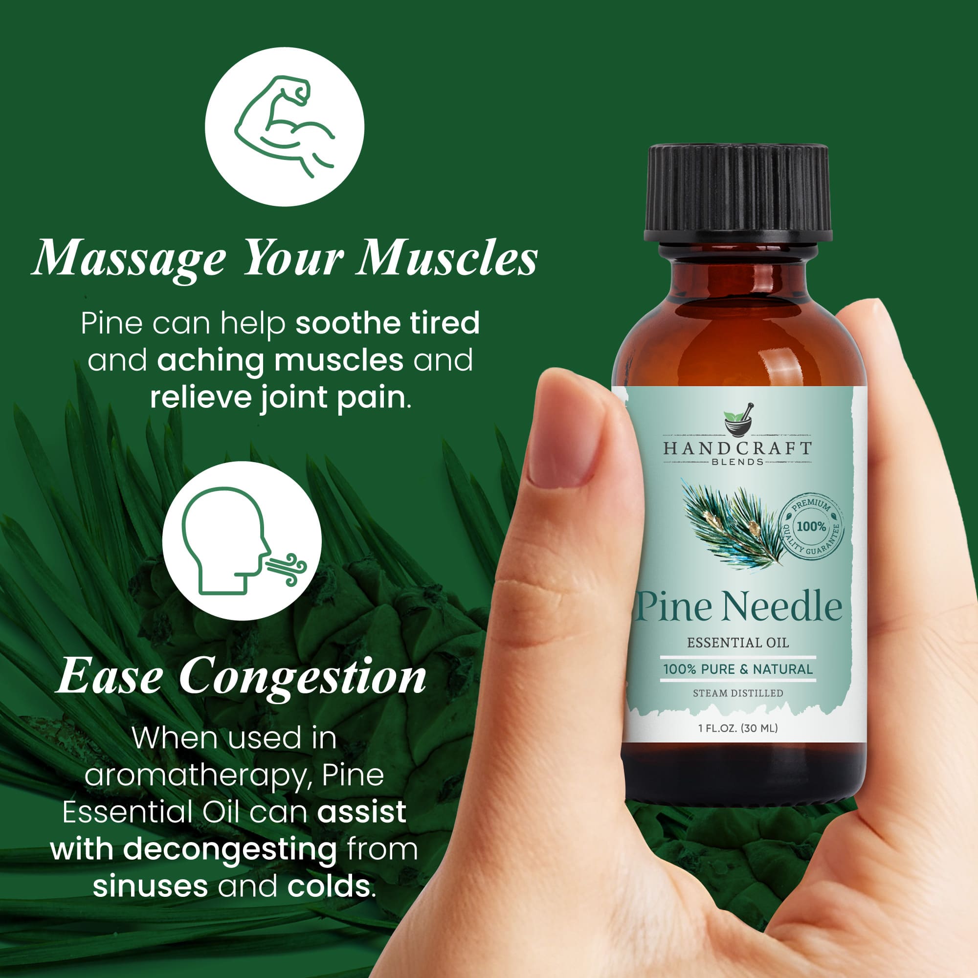 Pine essential oil minimalist home fragrance