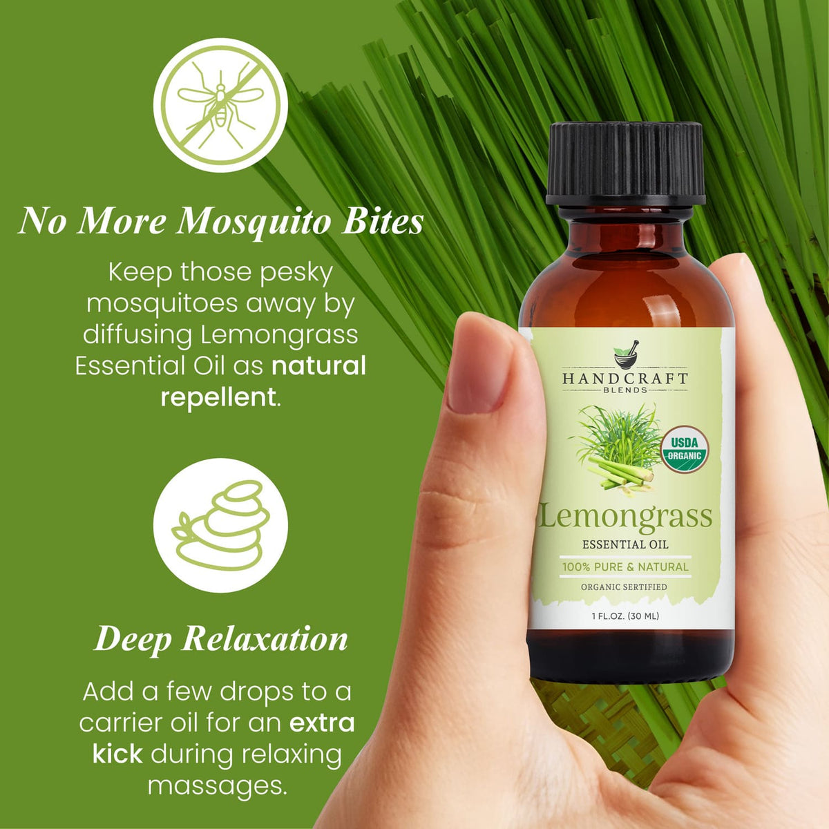 Organic Lemongrass Essential Oil