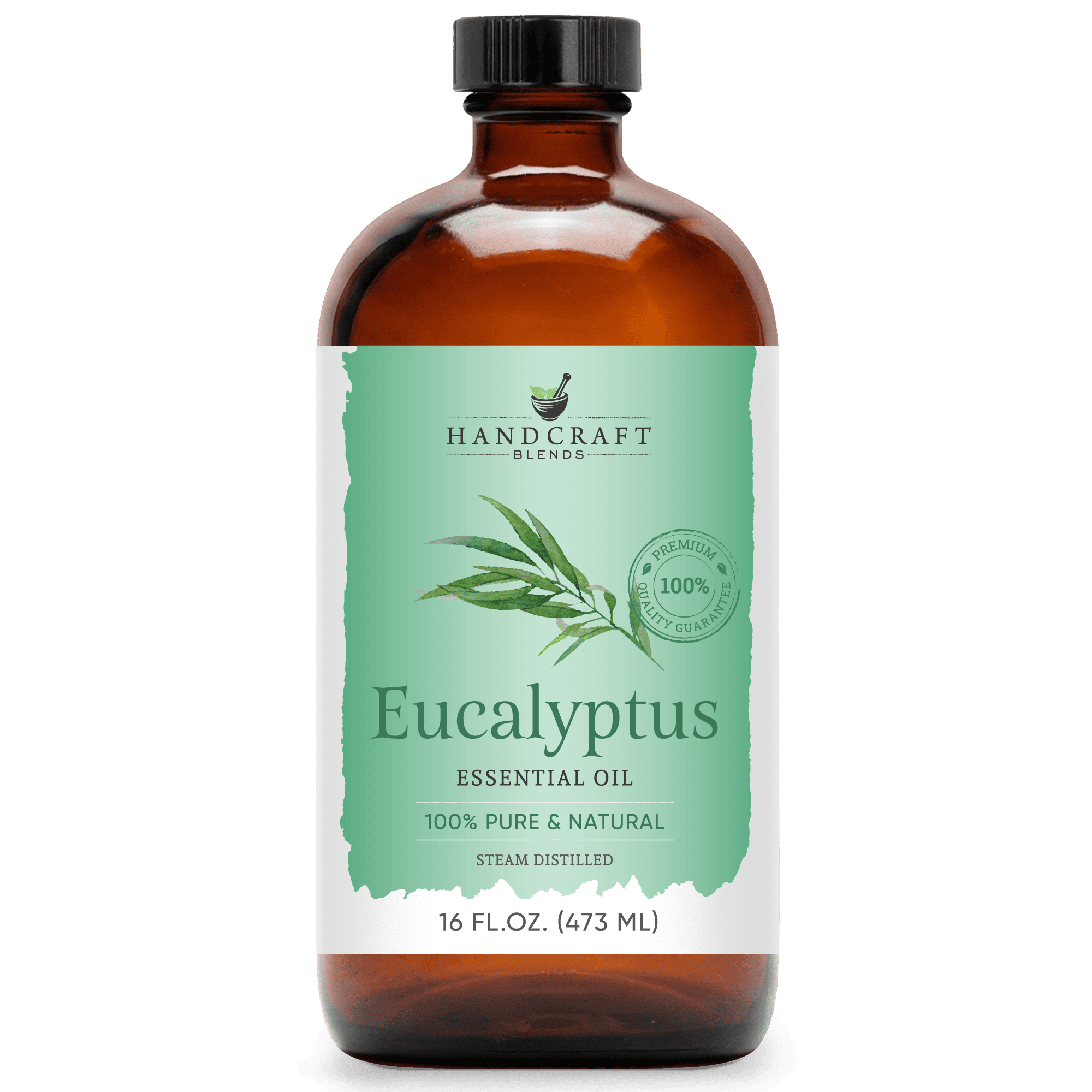 Eucalyptus Essential Oil in Glass Bottle