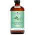 16 oz amber glass bottle of eucalyptus essential oil, labeled 100% pure and natural.