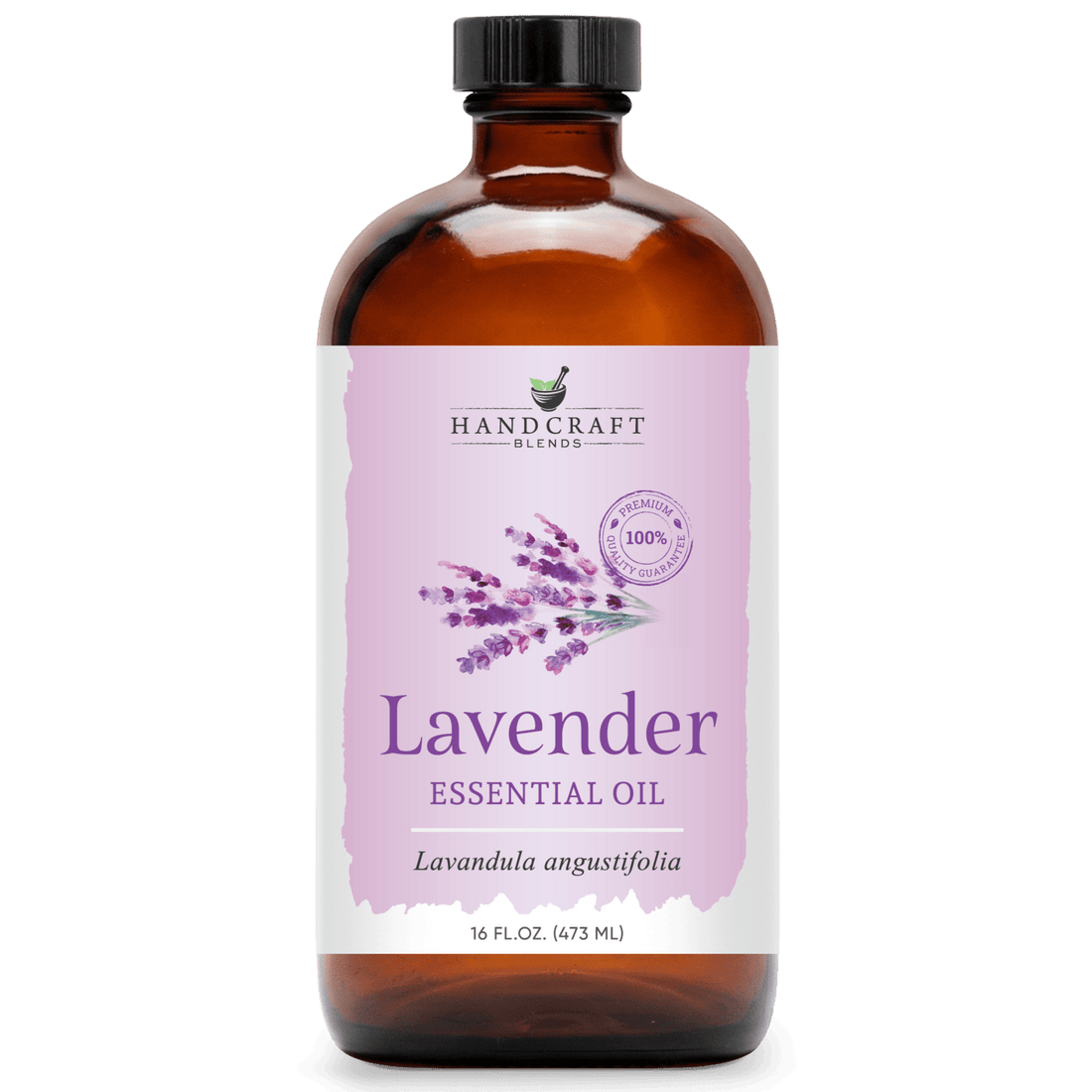 Lavender Essential Oil in Glass Bottle