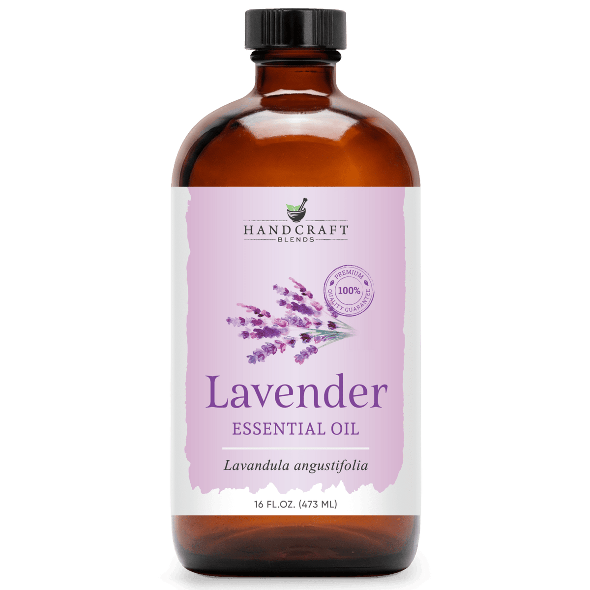 Lavender Essential Oil in Glass Bottle