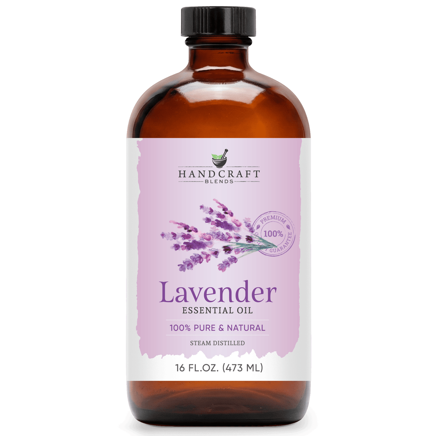Lavender Essential Oil in Glass Bottle