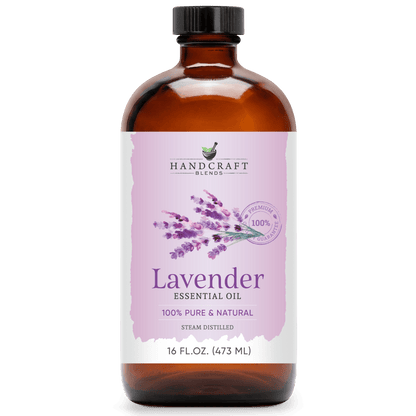 Lavender Essential Oil in Glass Bottle