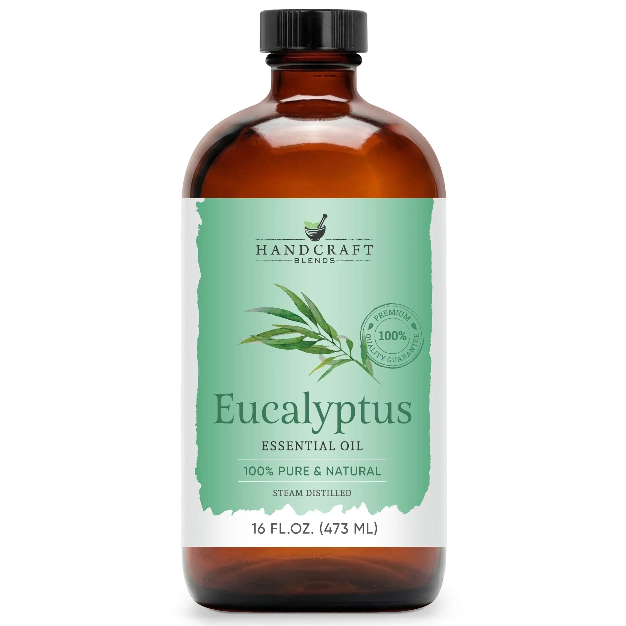 Eucalyptus Essential Oil in Glass Bottle