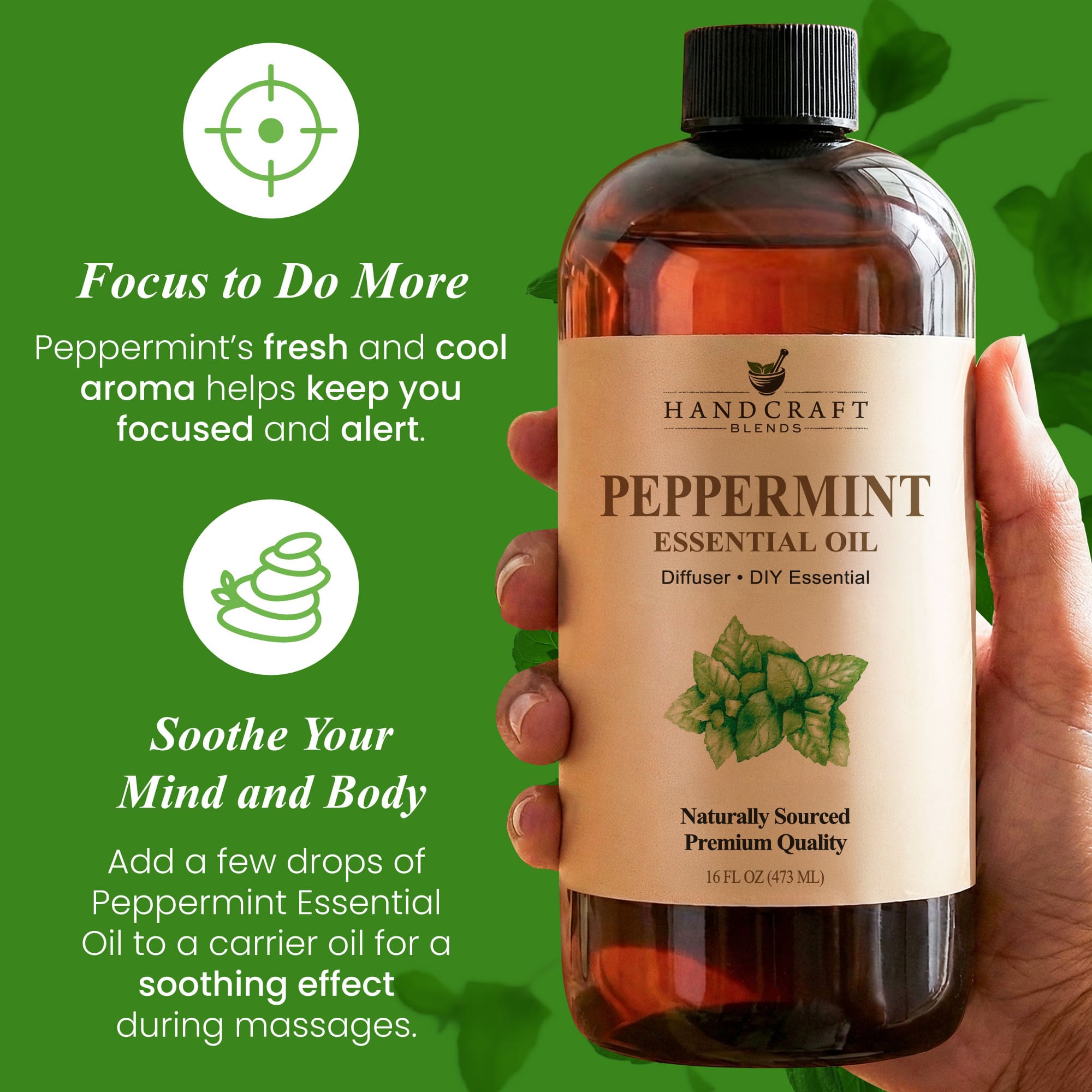 Peppermint Essential Oil Huge Bottle