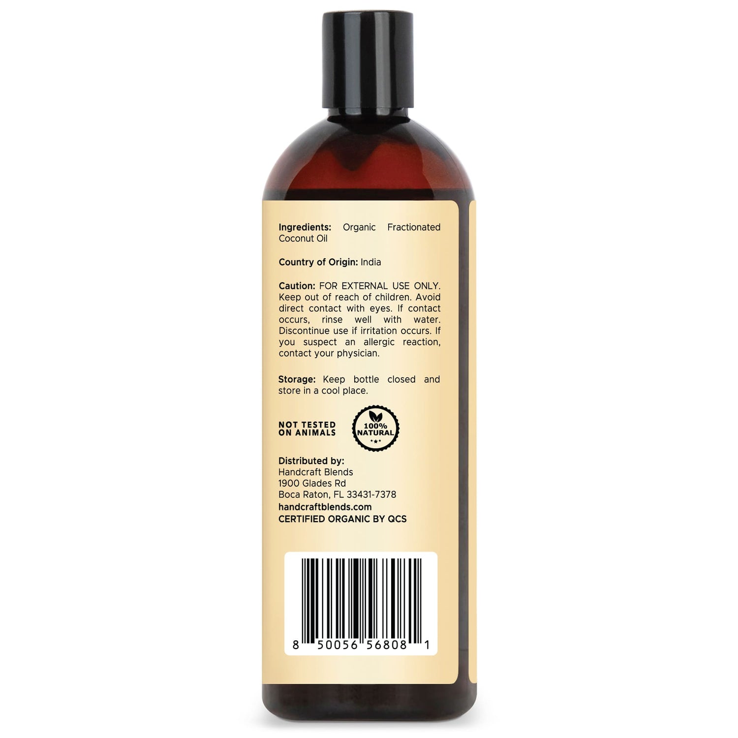 Organic Fractionated Coconut Carrier Oil