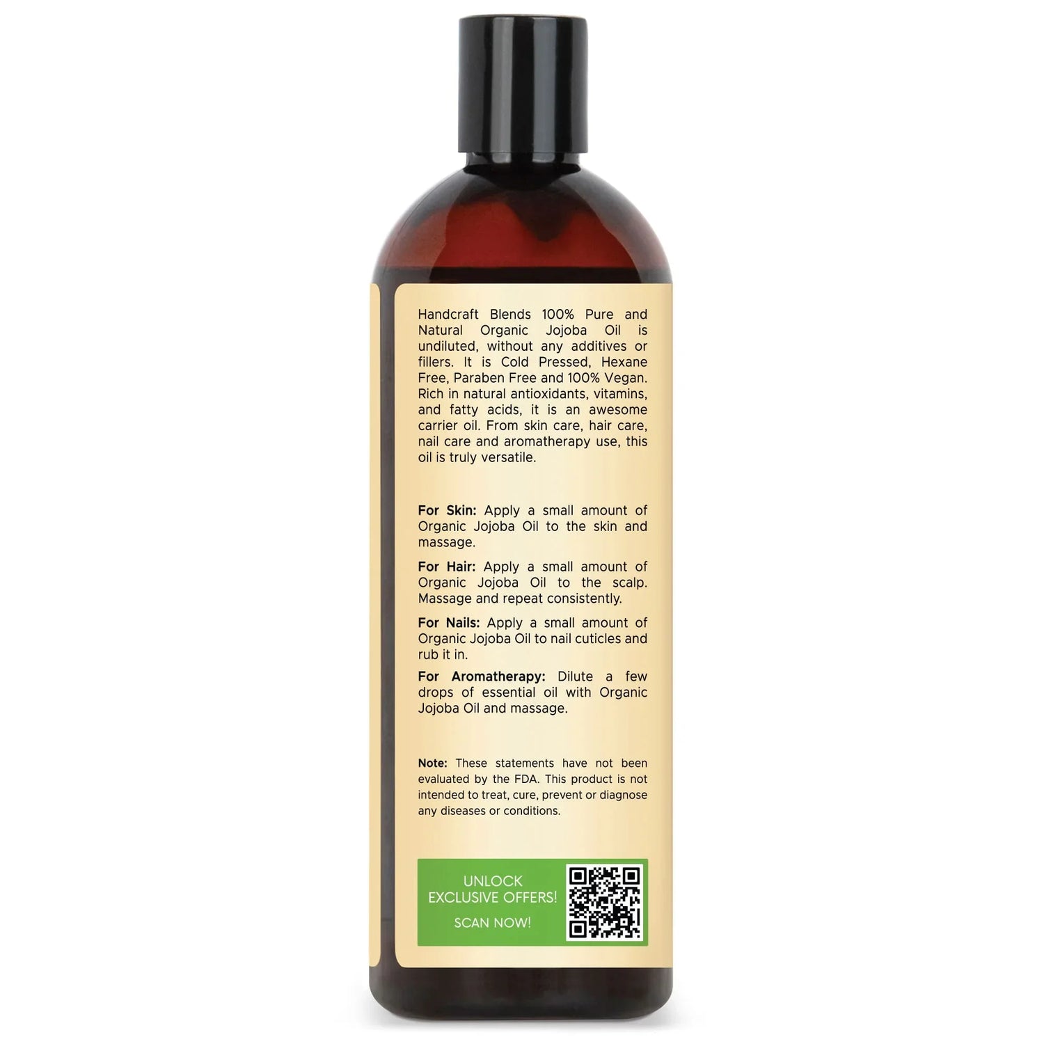 Organic Jojoba Carrier Oil - 16 Fl Oz Organic Jojoba Carrier Oil - 16 Fl Oz