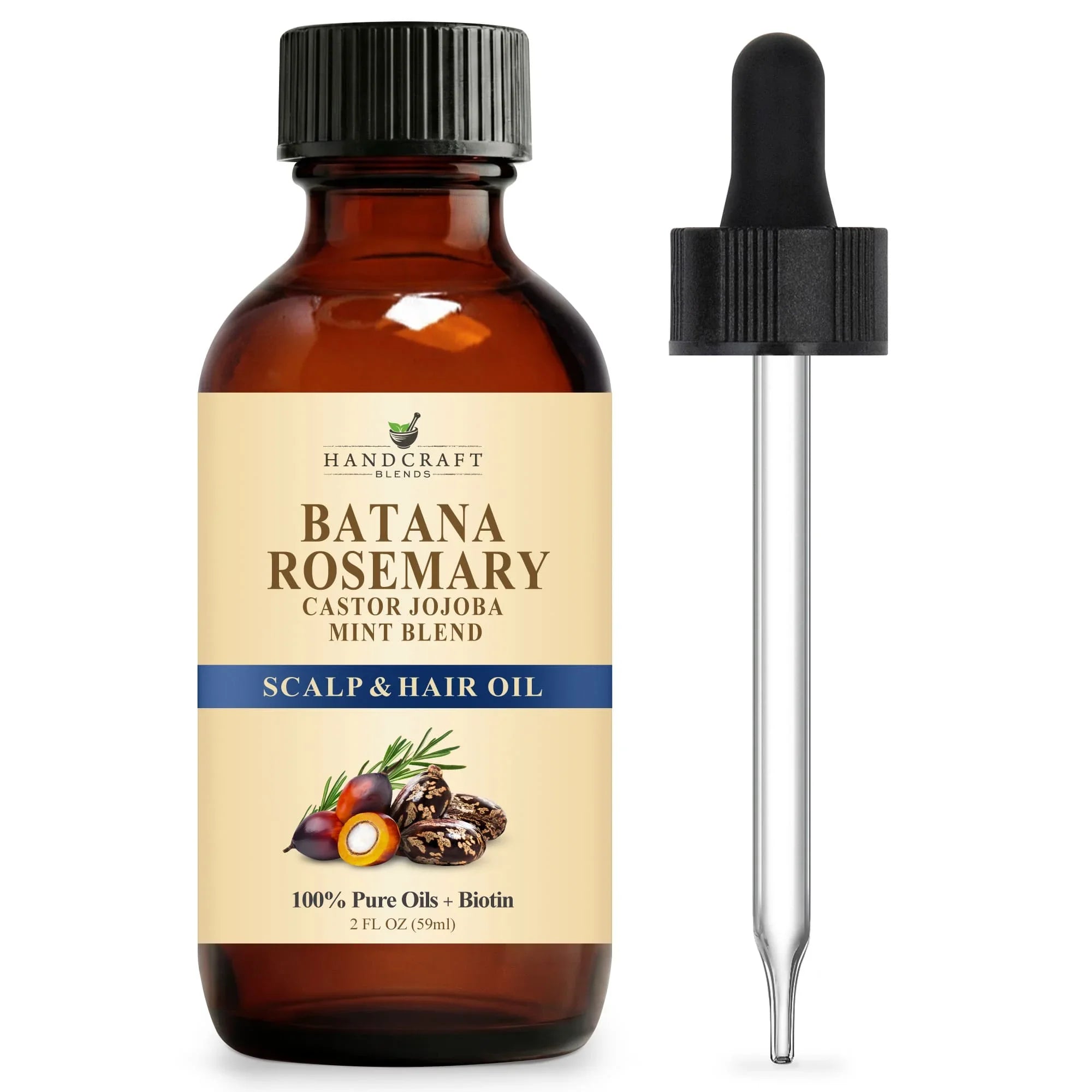 Batana and Rosemary Carrier Oils Blend bottle front view