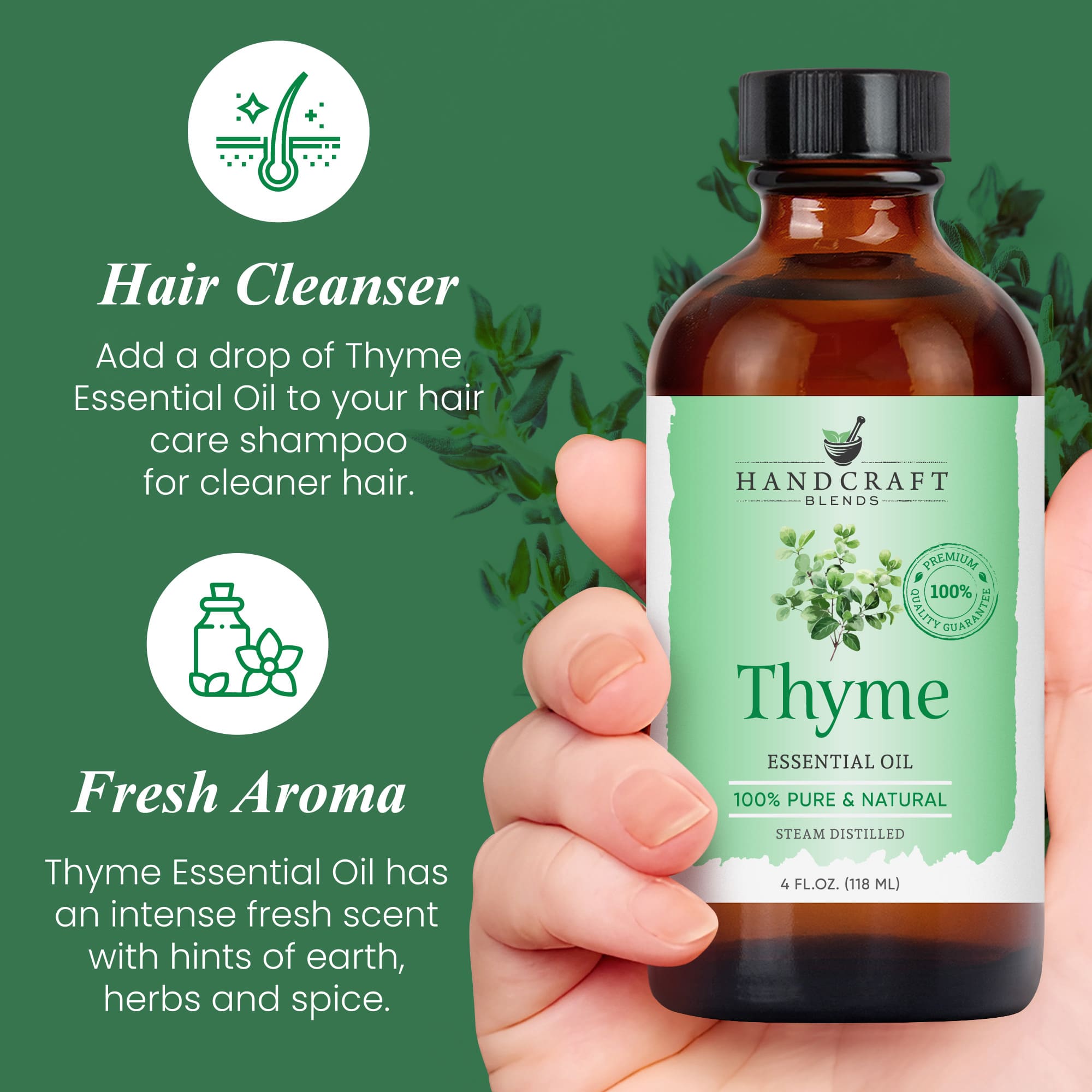 Thyme essential oil herb garden aroma