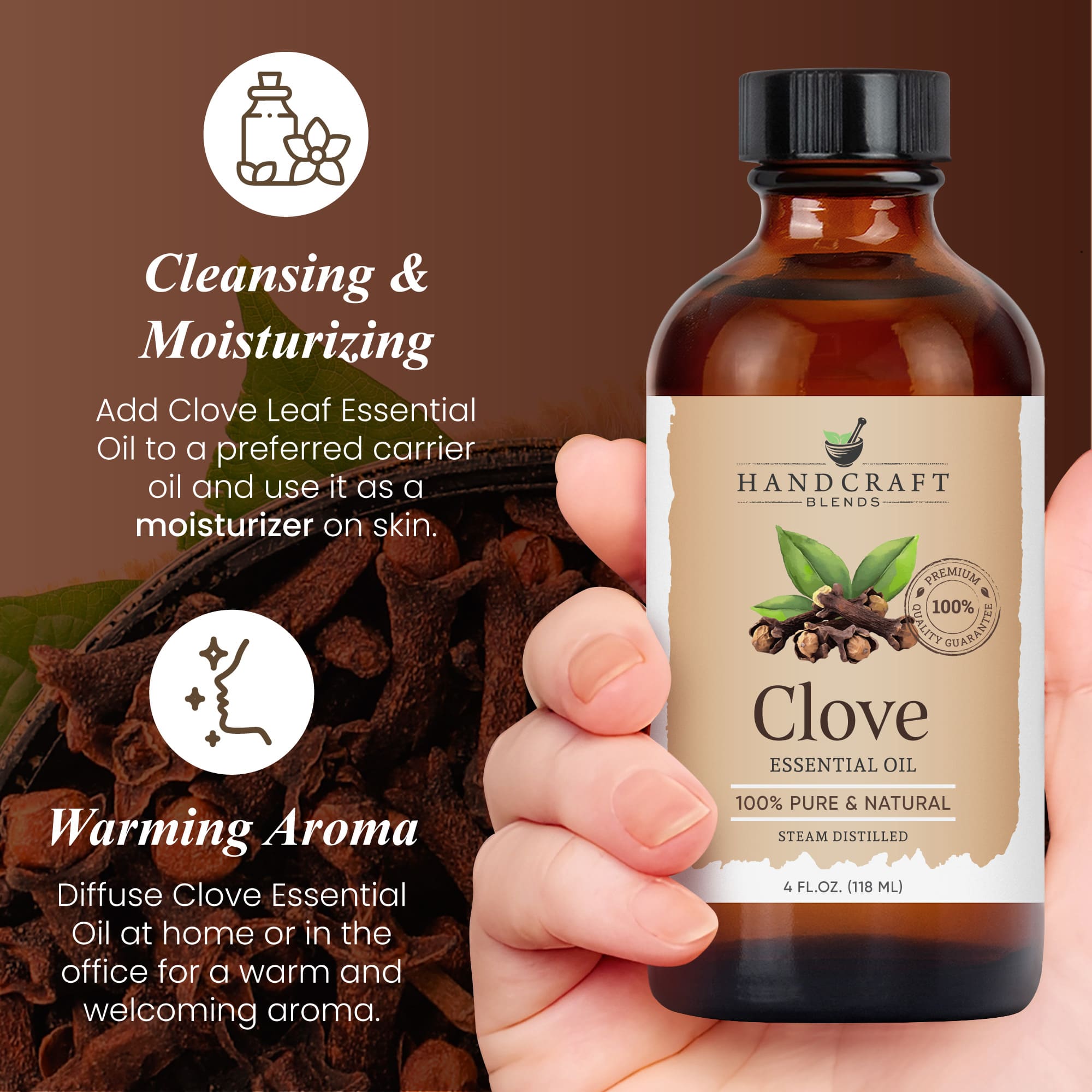 Clove leaf essential oil seasonal spice