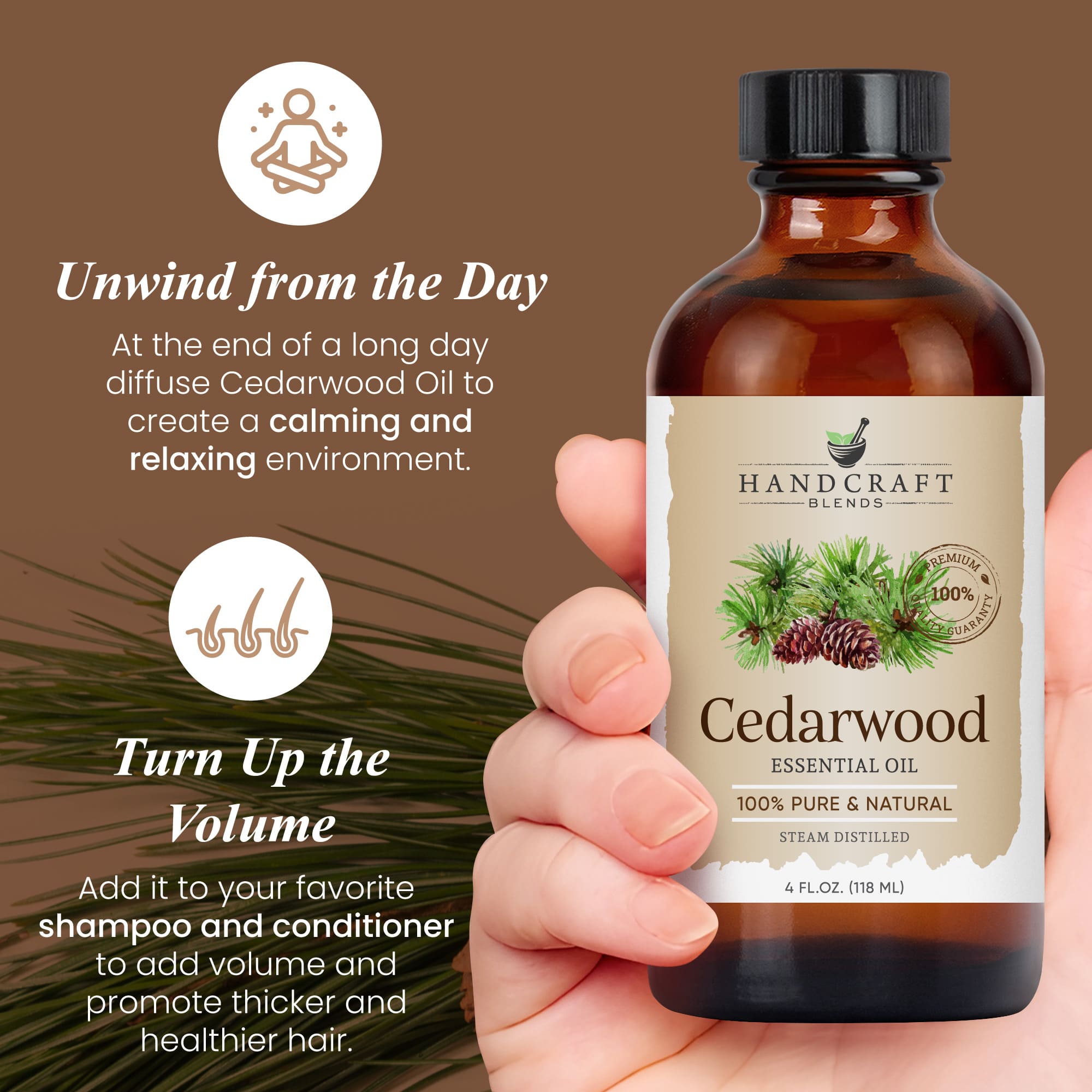 Cedarwood essential oil warm wood notes