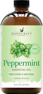 Handcraft Peppermint Essential Oil in Glass Bottle  Huge 16 Fl Oz