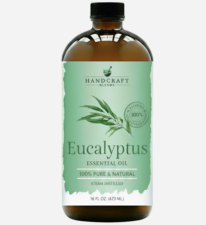 Eucalyptus Essential Oil in Glass Bottle