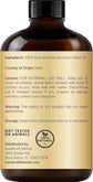 Handcraft Cold-Pressed Jamaican Black Castor Oil 4 Fl Oz  in Glass Bottle with Lash Brushes