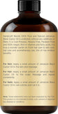 Handcraft Cold-Pressed Jamaican Black Castor Oil 4 Fl Oz  in Glass Bottle with Lash Brushes