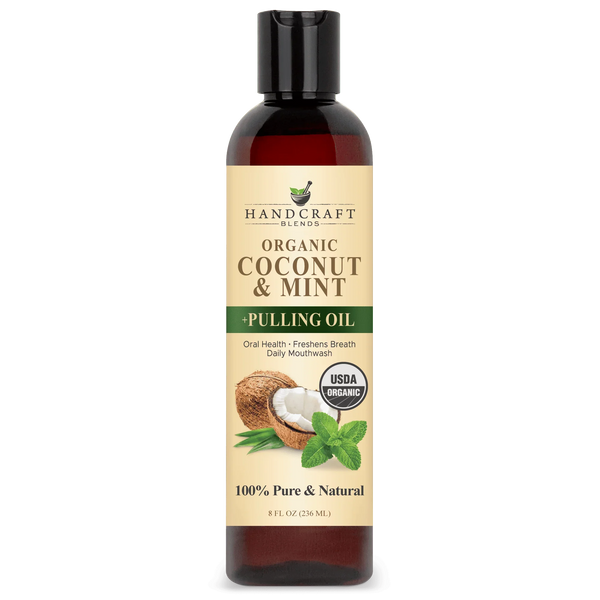 USDA Organic Coconut & Mint Oil Pulling Oil | Handcraft Blends