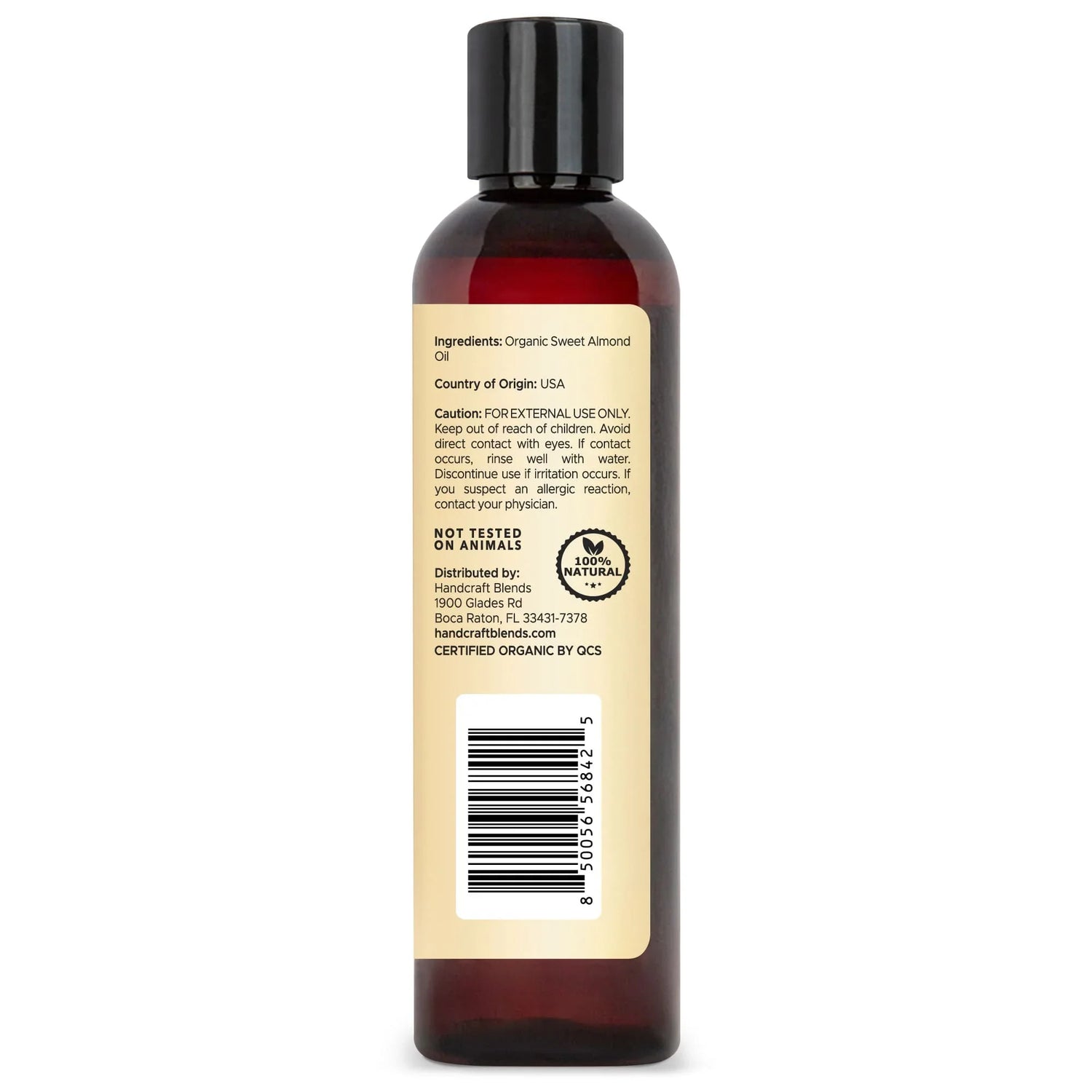 Handcraft Blends Organic Almond Oil - 8 fl oz - 100% Pure and Natural - Premium Grade Oil for Skin and Hair - Carrier Oil - Hair and Body Oil - Handcraft Blends Organic Almond Oil - 8 fl oz - 100% Pure and Natural - Premium Grade Oil for Skin and Hair - Carrier Oil - Hair and Body Oil -