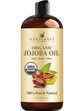 Handcraft Blends USDA Organic Jojoba Oil | Cold-Pressed | 16 Fl Oz | 100% Pure & Natural | for Hair, Skin & Face | Premium Grade Carrier Oil | for Massage & Aromatherapy | Hexane-Free