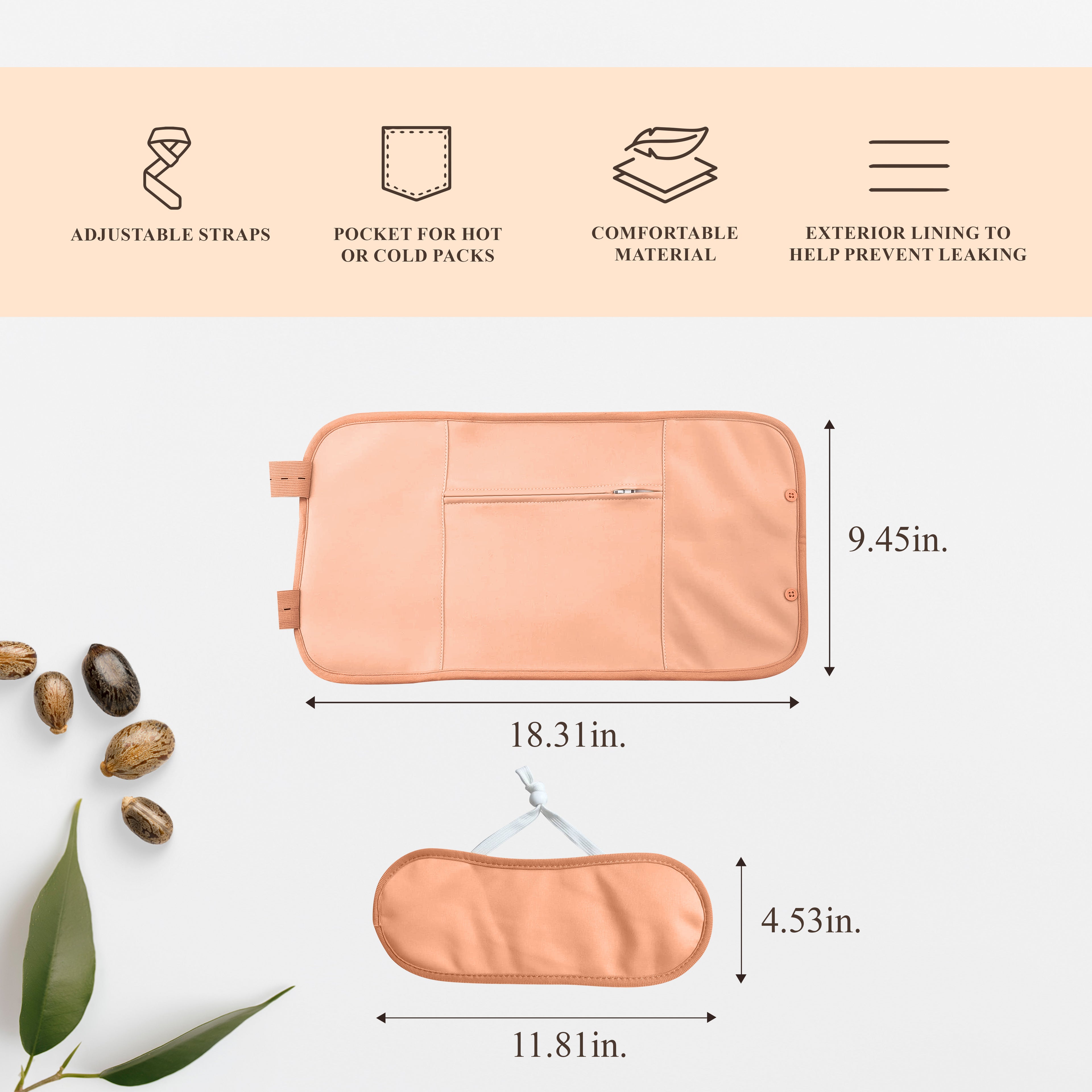 Castor Oil Pack Wrap - Organic Castor Carrier Oil with Reusable Wraps