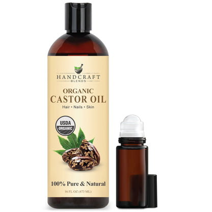 Organic Castor Oil with Roll on Bottle
