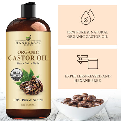 Organic Castor Oil with Roll on Bottle