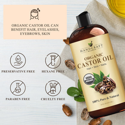 Organic Castor Oil with Roll on Bottle