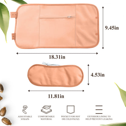 Organic Castor Oil Pack Wrap with Roll on Bottle