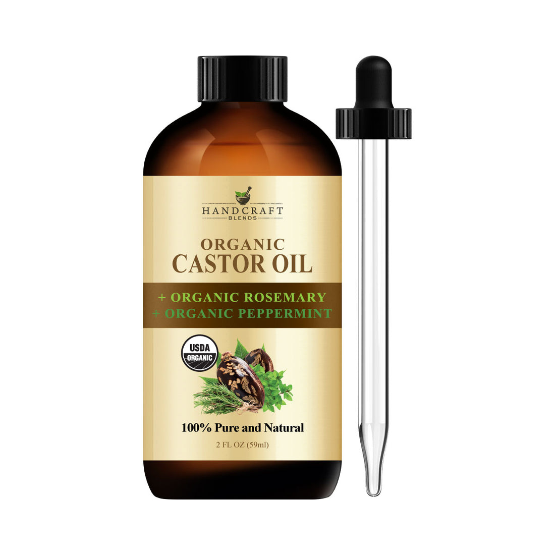 Handcraft Organic Castor Oil + Organic Rosemary + Organic Peppermint ...
