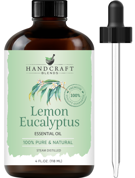 Handcraft Blends Lemon Eucalyptus Essential Oil - Huge 4 Fl Oz - 100% Pure and Natural - Premium Grade Essential Oil for Diffuser and Aromatherapy, and DIY Soap Making