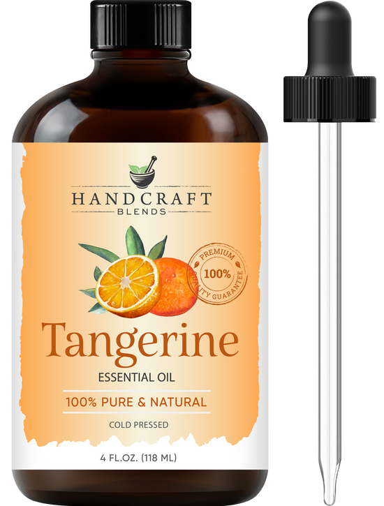 Handcraft Blends Tangerine Essential Oil - Huge 4 Fl Oz - 100% Pure and Natural - Premium Grade Essential Oil for Diffuser and Aromatherapy, and DIY Soap Making