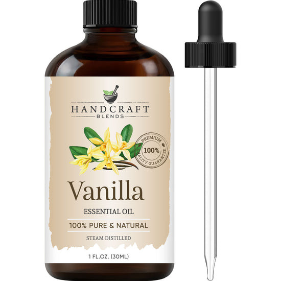 Handcraft Blends Vanilla Essential Oil - 1 Fl Oz - 100% Pure and Natural - Premium Grade Essential Oil for Diffuser and Aromatherapy