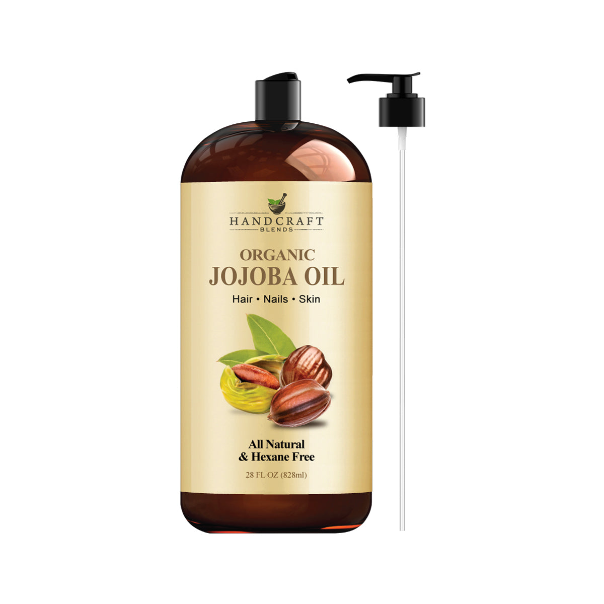 Handcraft Organic Jojoba Oil for Skin, Face and Hair - 100% Pure & Nat ...